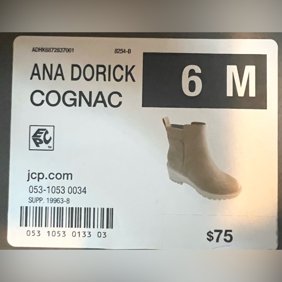 a.n.a Womens Dorick Block Heel Booties in Cognac Sz 6 - Picture 7 of 8